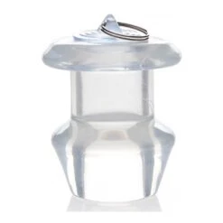 Master Series Ass Bung Clear Hollow Anal Dilator With Plug - Medium