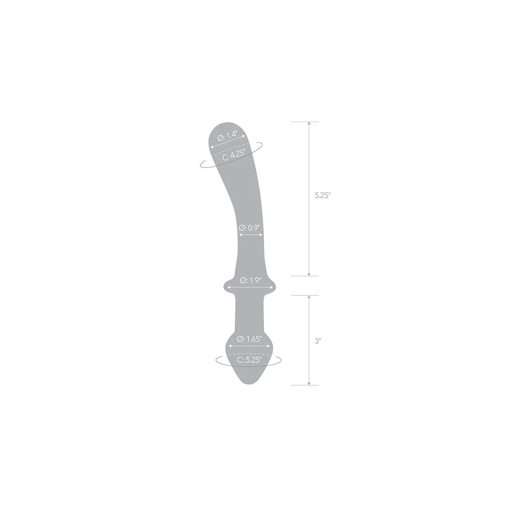 Glas Classic Curved Dual-Ended Dildo 10 Glas Classic Curved Dual-Ended Dildo – Bild 8