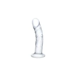 Glas Curved Realistic Glass Dildo With Veins