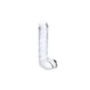 Glas Realistic Ribbed Glass G-Spot Dildo With Balls -Sex Spielzeug Laden glas realistic ribbed glass g spot dildo with balls