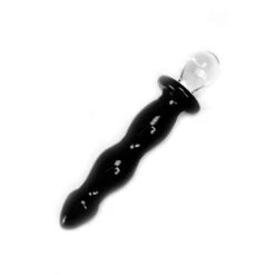 Glass Dildo Black Deluxe