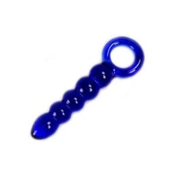 Glass Dildo Blue Balls &amp; O-ring