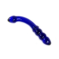 Glass Dildo Blue Curve