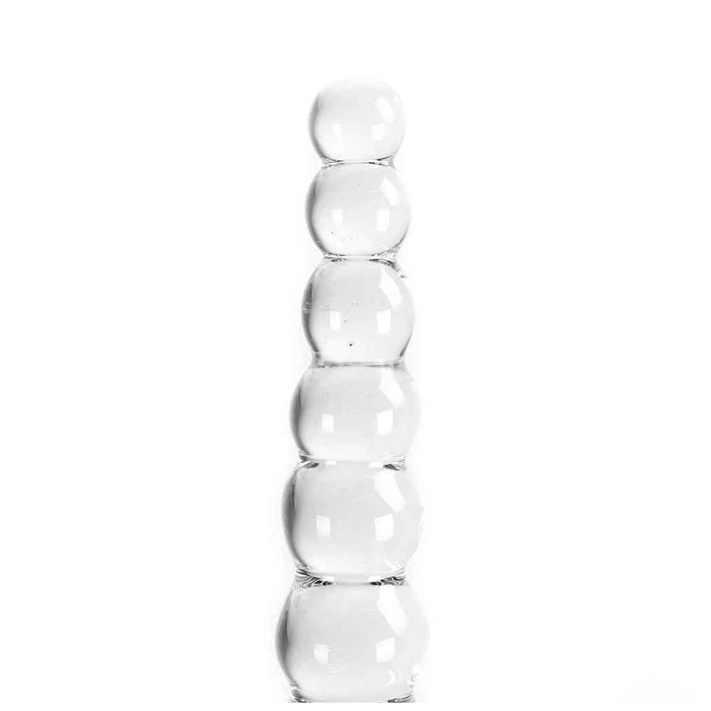 Glass Dildo Clear Balls 3 Glass Dildo Clear Balls
