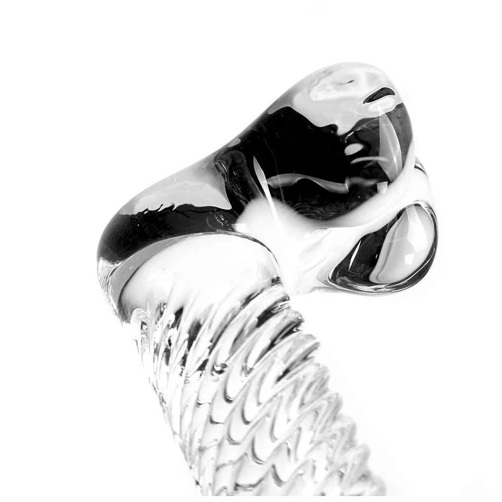 Glass Dildo Clear Penis Ribbed 4 Glass Dildo Clear Penis Ribbed – Bild 2