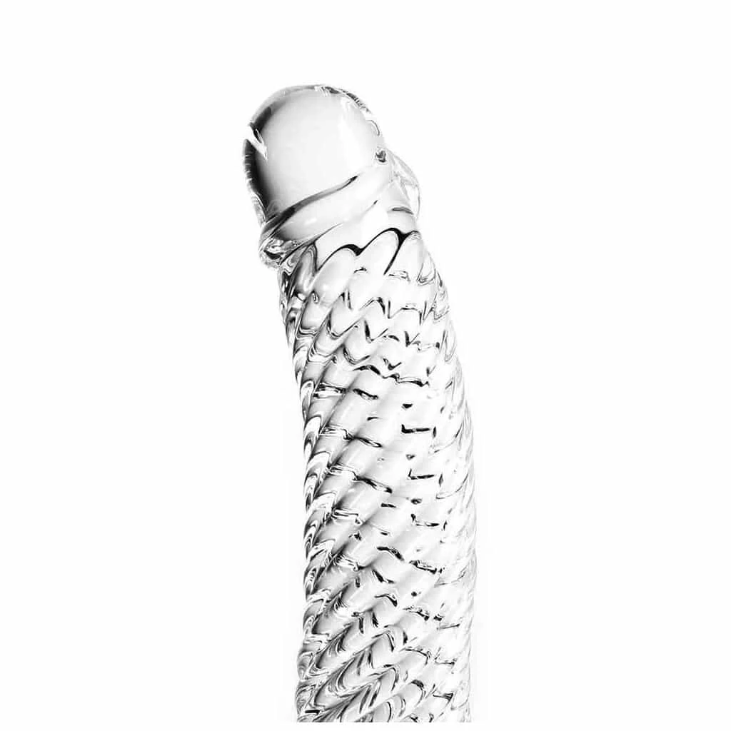 Glass Dildo Clear Penis Ribbed 5 Glass Dildo Clear Penis Ribbed – Bild 3