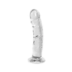 Glass Dildo Clear Penis Round