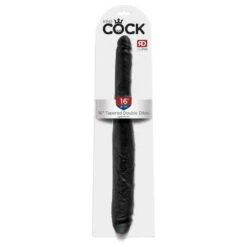 King Cock 16&quot; Tapered Double Dildo Dark