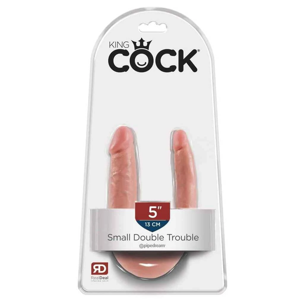 King Cock Double Trouble Flesh 5" 3 King Cock Double Trouble Flesh 5"