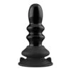 Ribbly - Glass Vibrator - With Suction Cup And Remote - Rechargeable - 10 Speed - Black -Sex Spielzeug Laden ribbly glass vibrator with suction cup and remote rechargeable 10 speed black