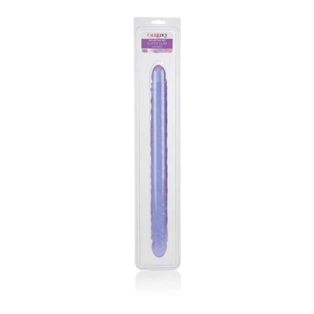 CalExotics Veined SuperSlim Dong 17.5 In. Purple 4 CalExotics Veined SuperSlim Dong 17.5 In. Purple – Bild 2